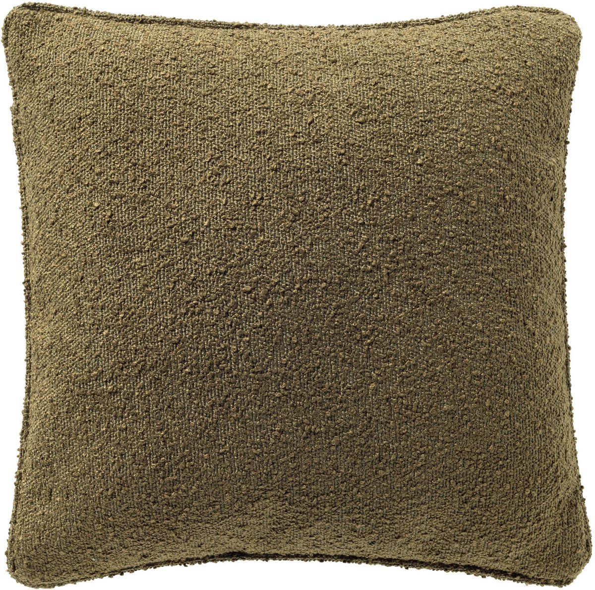 Dutch Decor ONNO - kussenhoes 60x60 cm - bouclé - Military Olive - groen - met rits - zonder binnenkussen