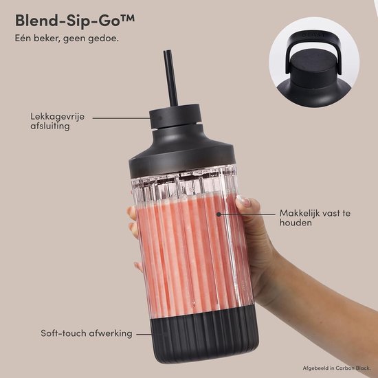 Krachtige Blender - Smoothie Maker - Gezonde Drankjes Maken - 1200W Motor - 1200 ml - Donkergrijs — afbeelding 3