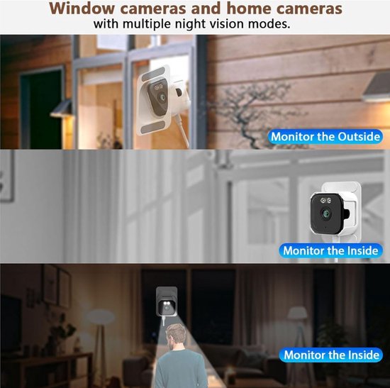 Raamcamera Beveiliging - Domecamera Binnen - Huisbewaking - Snelle Installatie Zonder Boren - 3MP Super HD - Wit van RaamCamera — afbeelding 4