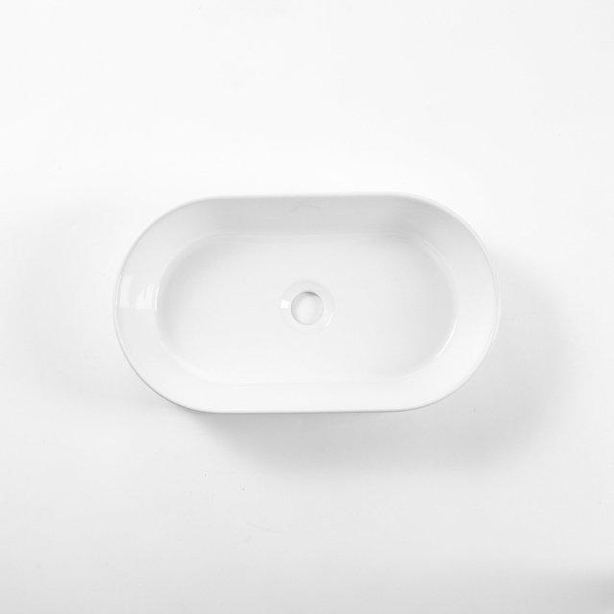 FugaFlow Eccelente Pietra Waskom - 52x31x12cm - ovaal - keramiek - mat wit
