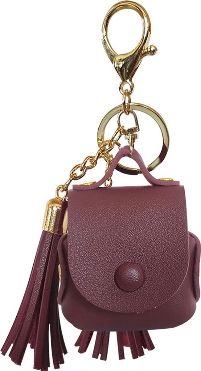Mobigear Hoesje geschikt voor Apple AirPods 1 Hoesje | Mobigear Tassels - Bordeaux Rood