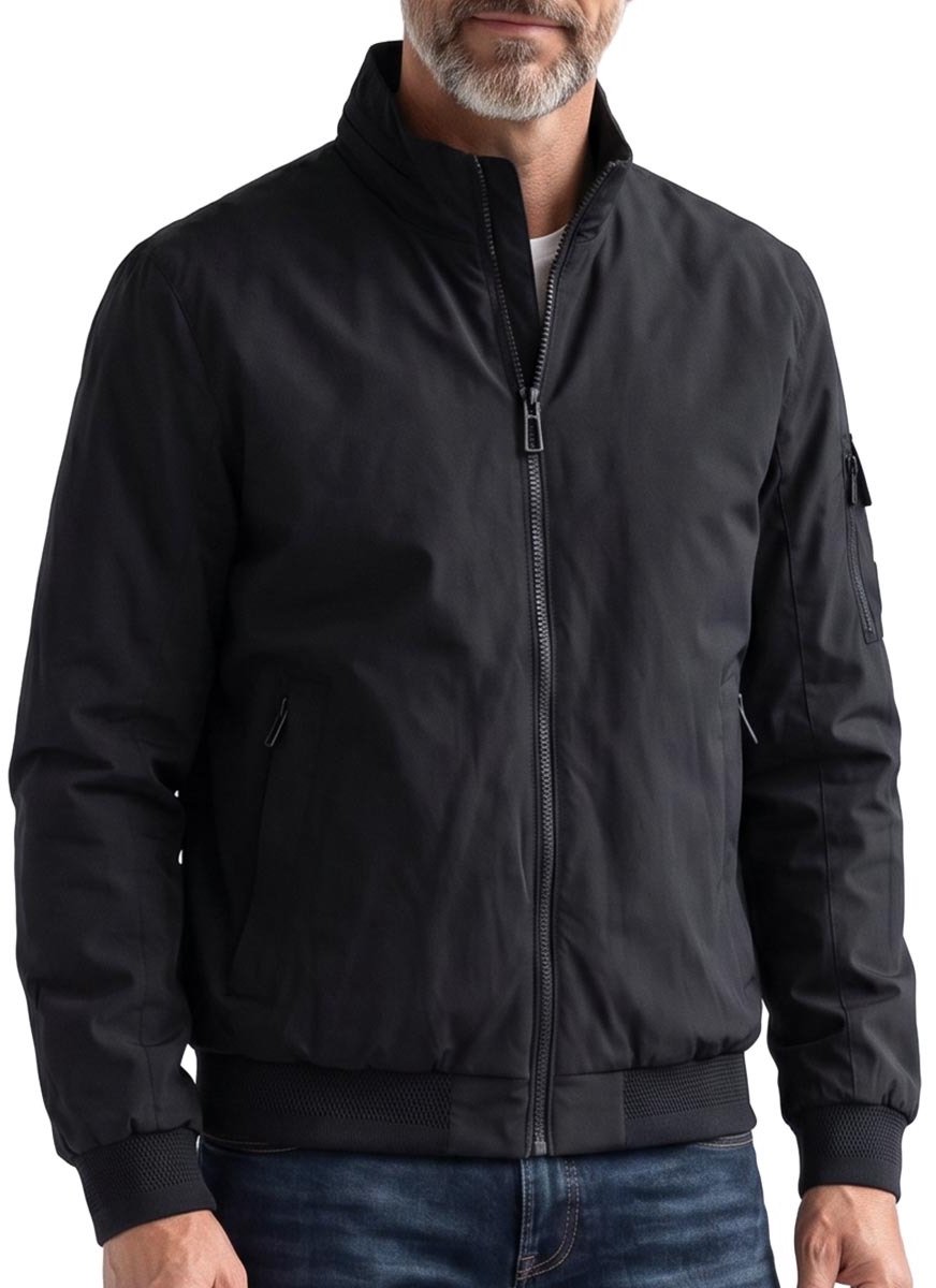CASAMODA Heren blousonjas Basic Zwart