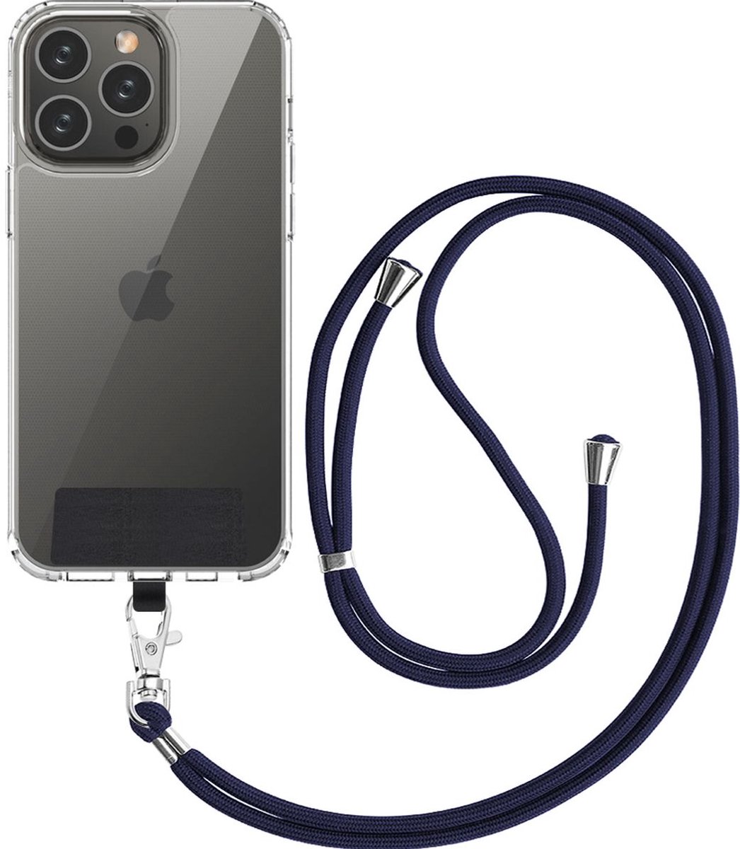 Mobigear Universeel Telefoonkoord Verstelbaar - Marineblauw