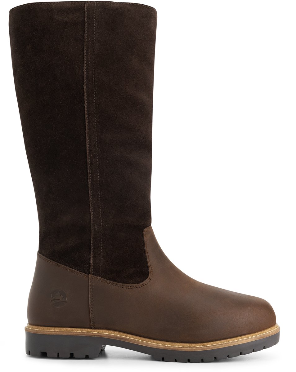 Travelin’ Mossoya Dames Outdoorlaarzen Wol gevoerd Donkerbruin