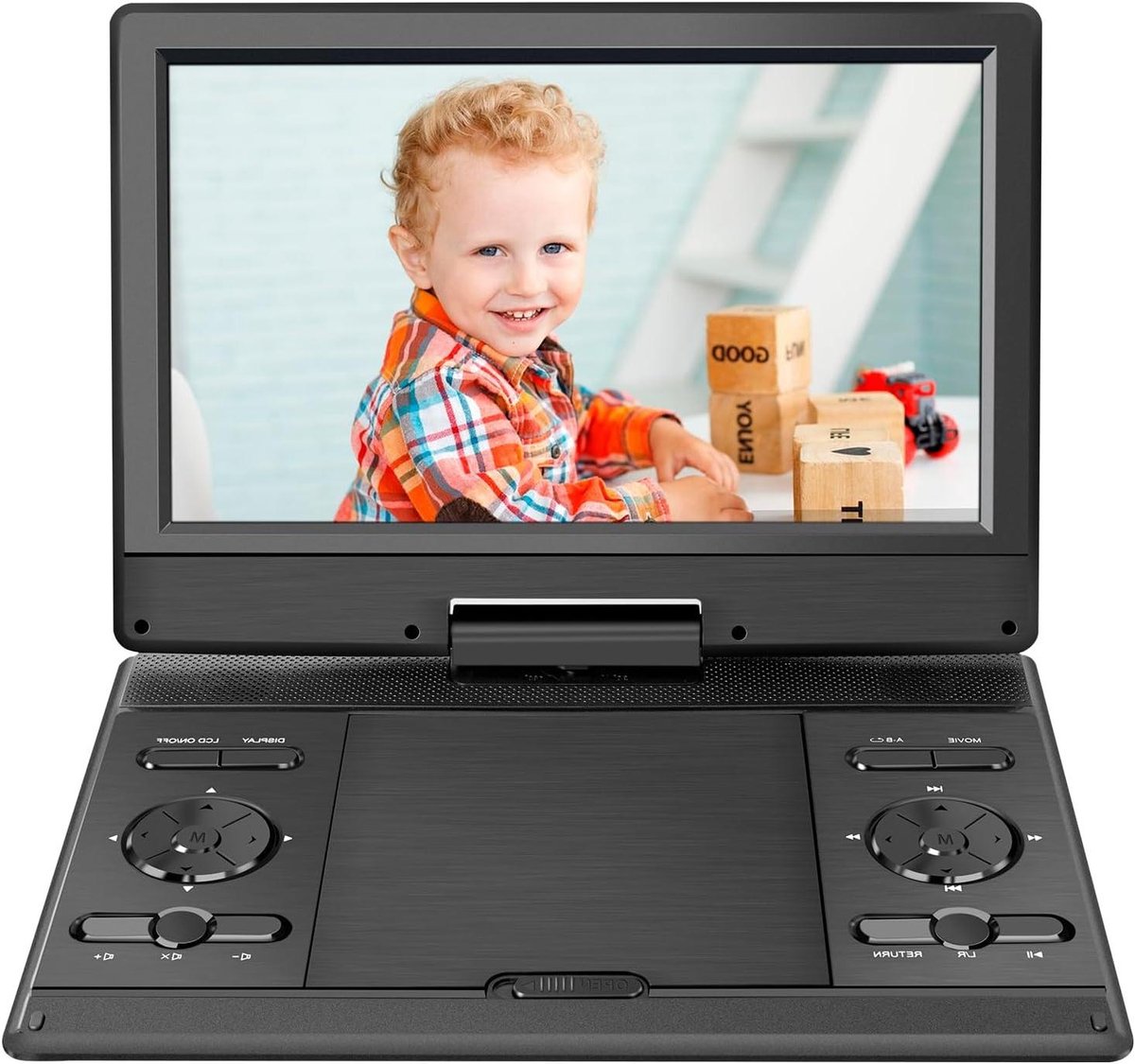 Draagbare DVD-speler - Mobiele DVD Player - Films Kijken - Draaibaar HD Scherm - 12.1 inch Scherm - Zwart