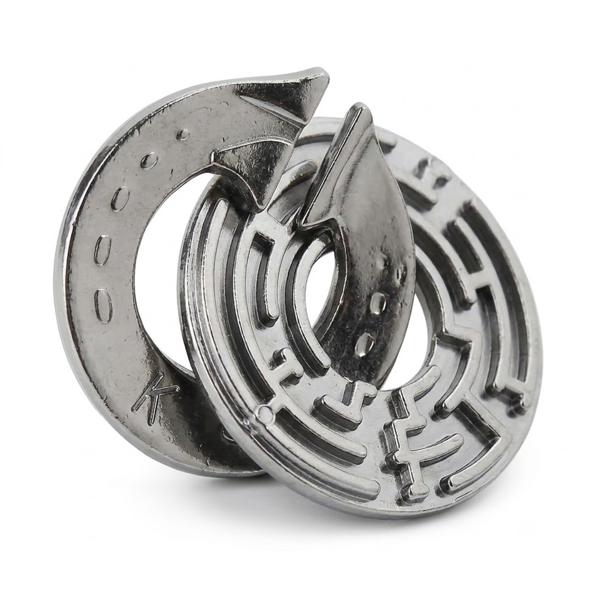 Zwarte metalen breinbreker puzzel 14+ hersenkraker denkspel ontgrendel puzzel ring uitdaging voor volwassenen en tieners IQ puzzel cadeau