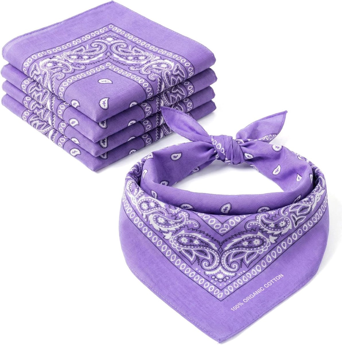 Bandana - 100% katoen en natuurlijke vezels - voor dames en heren - zacht, duurzaam en wasbaar in de machine