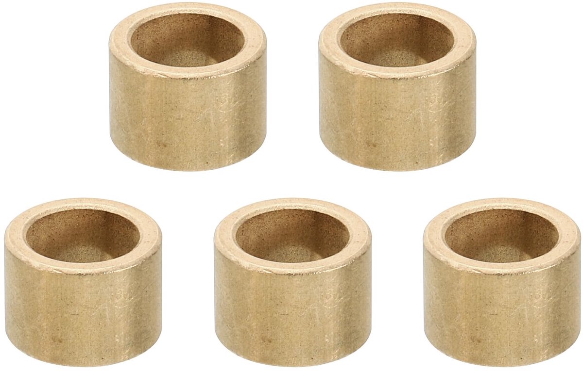 Afstandhouders, 5 stuks metalen afstandhouders messing 10 mm ID x 14 mm OD x 10 mm L messing afstandhouders schroef afstandhouder voor 3/8 inch of M10 schroef