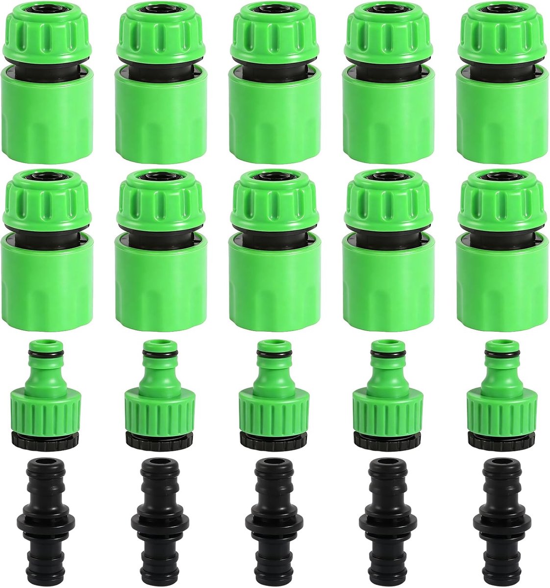 20 stuks tuinslangconnectorset, slangkoppeling, 1/2 inch, slangaansluiting, kraan, tuinslang, verlenging voor familie tuin