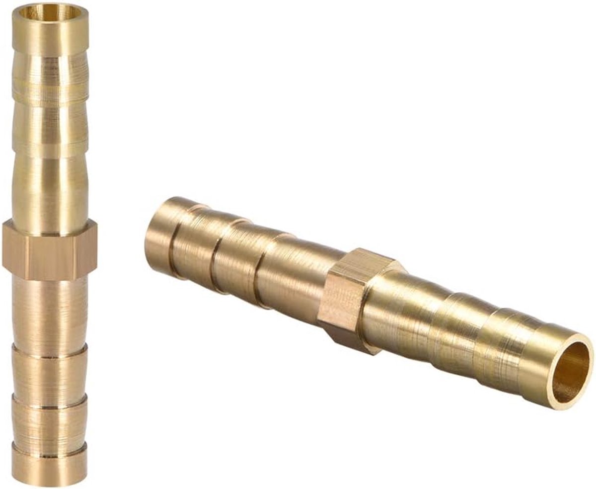 sourcing map 2 stuks messing slang aansluiting connector lucht water brandstof boot 15/32 " 6mm 2pcs