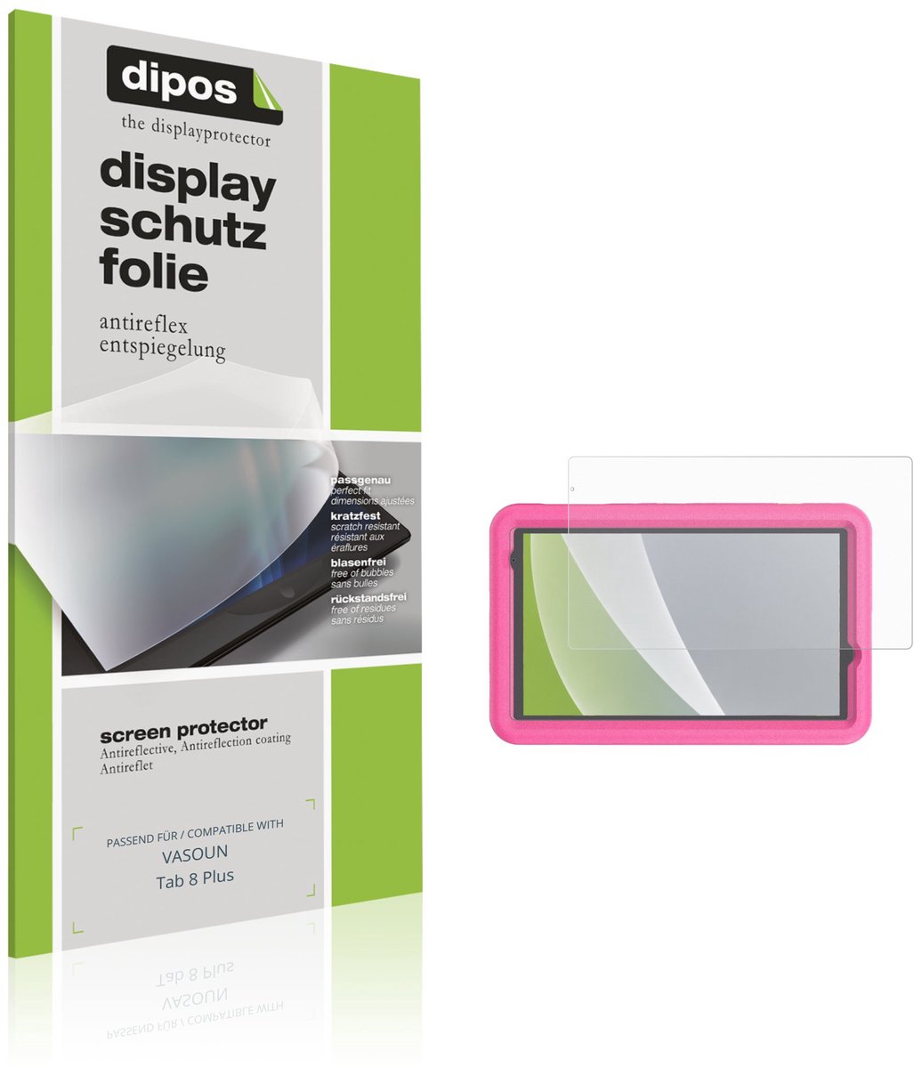dipos – 2x Matte Beschermfolie geschikt voor VASOUN Tab 8 Plus | Krasbestendige & antireflecterende Screenprotector Ultra-Thin
