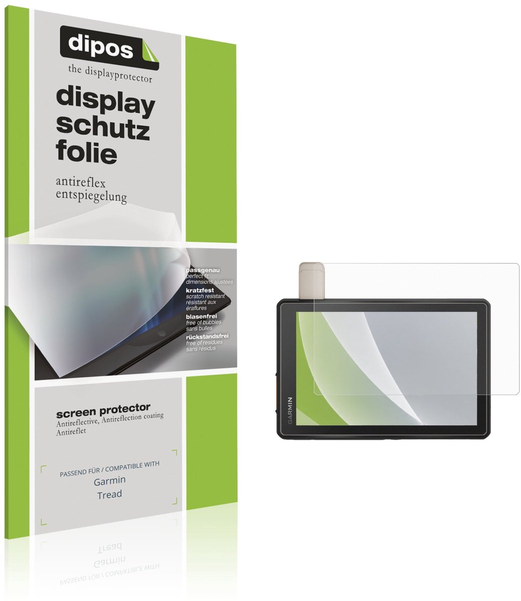 dipos – 2x Matte Beschermfolie geschikt voor Garmin Tread | Krasbestendige & antireflecterende Screenprotector Ultra-Thin
