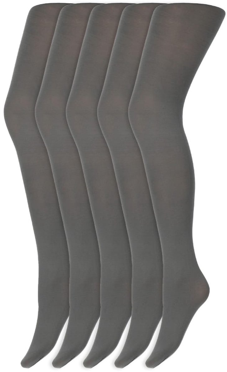 Gekleurde panty’s | Micro | 60 Denier | Merk: Marianne | Maat: S t/m XXL | Kleur: Metaal grijs | 5 Paar