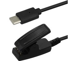 kwmobile USB-oplaadkabel type c geschikt voor Garmin vivomove Trend / Lily / Forerunner 35 /30 / 735XT - Kabel voor smartwatch - in zwart
