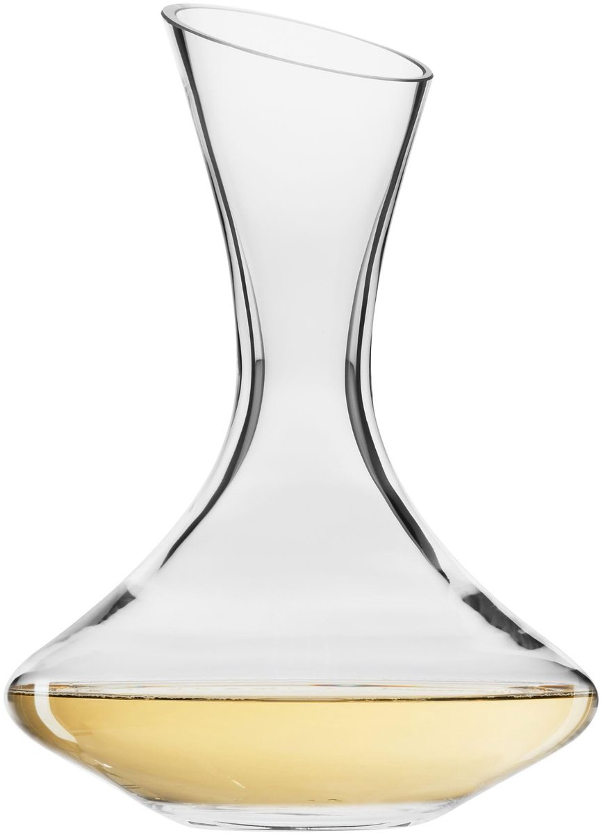 Decanteerkaraf, 750 ml, Handgemaakt Glas, Modern en Elegant Design, Ideaal voor Decanteren en Serveren van Wijn, Gemaakt in Europa