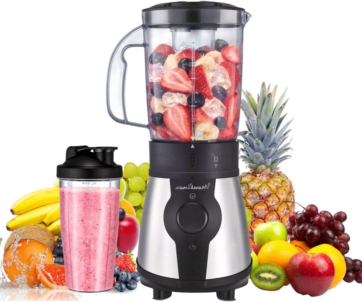 Smoothie Blender - Persoonlijke Blender - Gezonde Dranken Maken - Met Draagbare Fles - 750 ml - Cranberry
