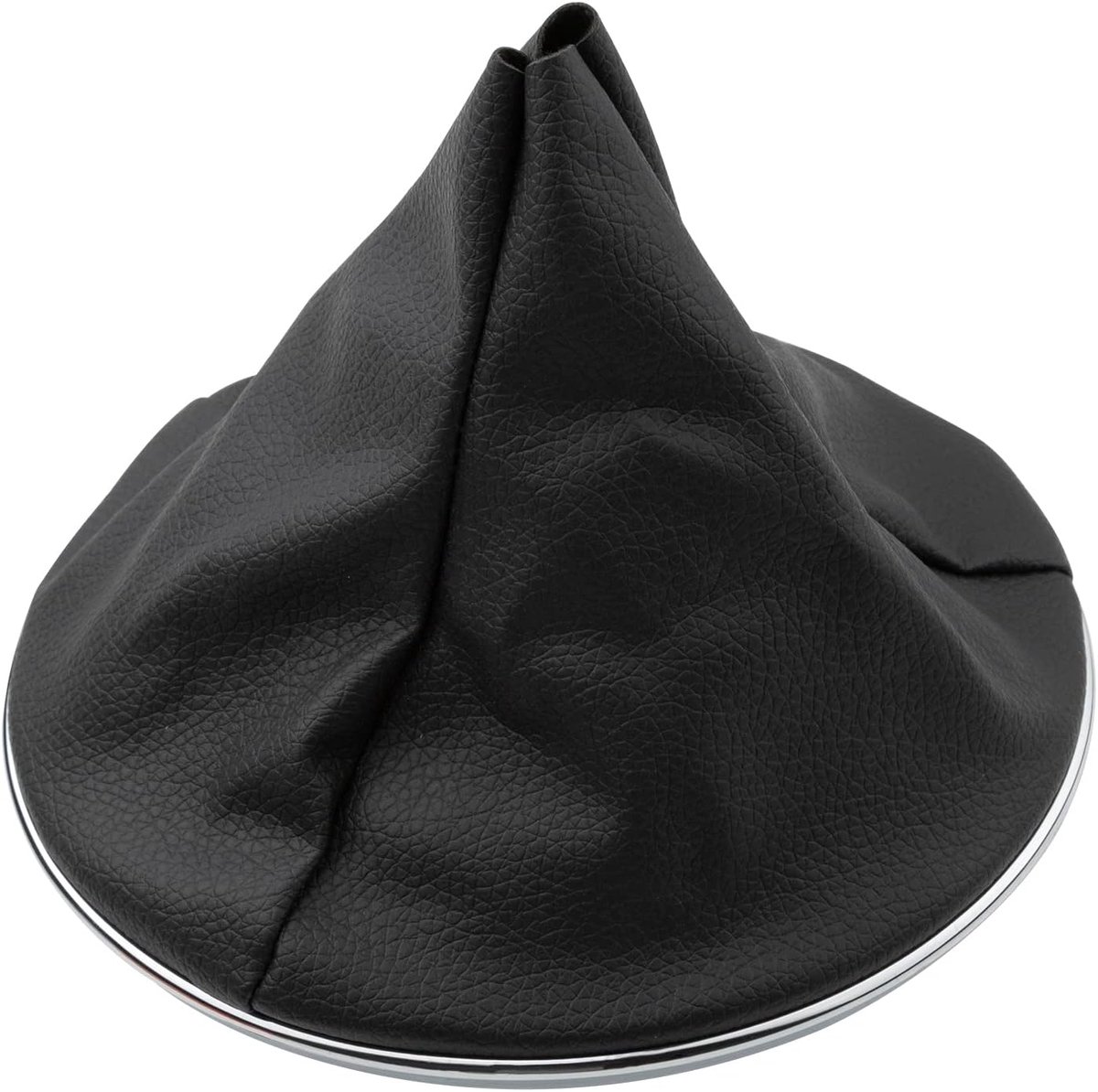 Gear Stick Shift Boot Dust Cover Leer Zwart en Chrome Ring Frame voor F-iat 500 500C 2007-2015 50293173 50295075 50295325 55344016