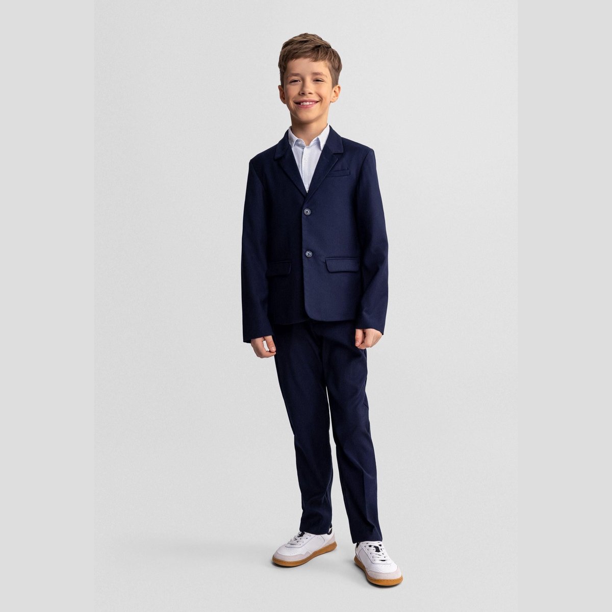 Minoti jongens blazer donkerblauw - viscose