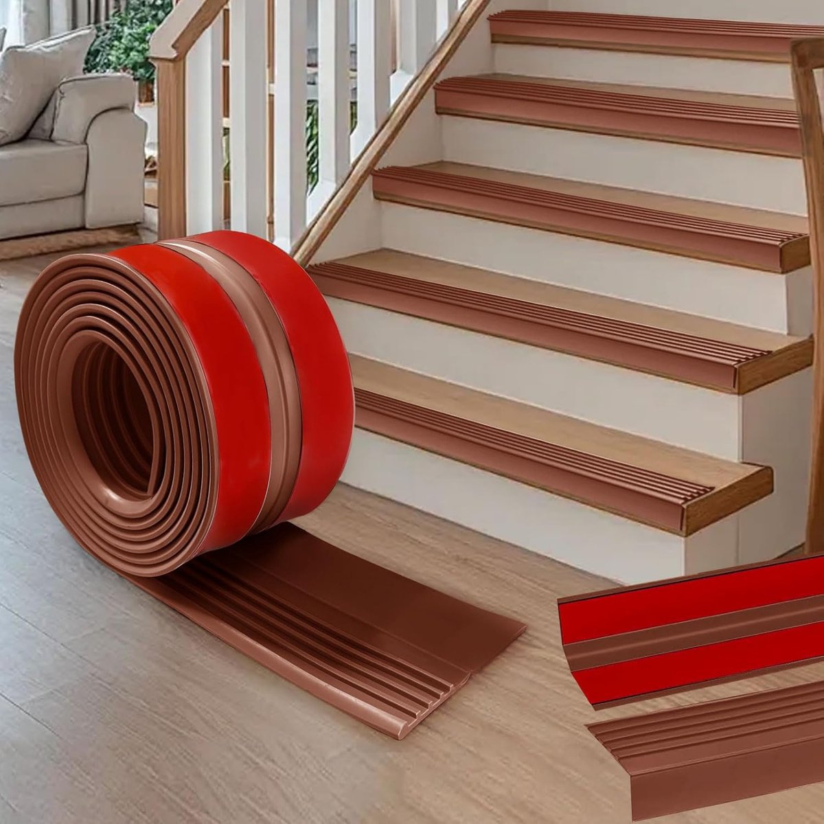 PVC loopneus van 300x9,5 cm - Antislipbescherming - Waterdicht - L-vormig - Voor binnen en buiten