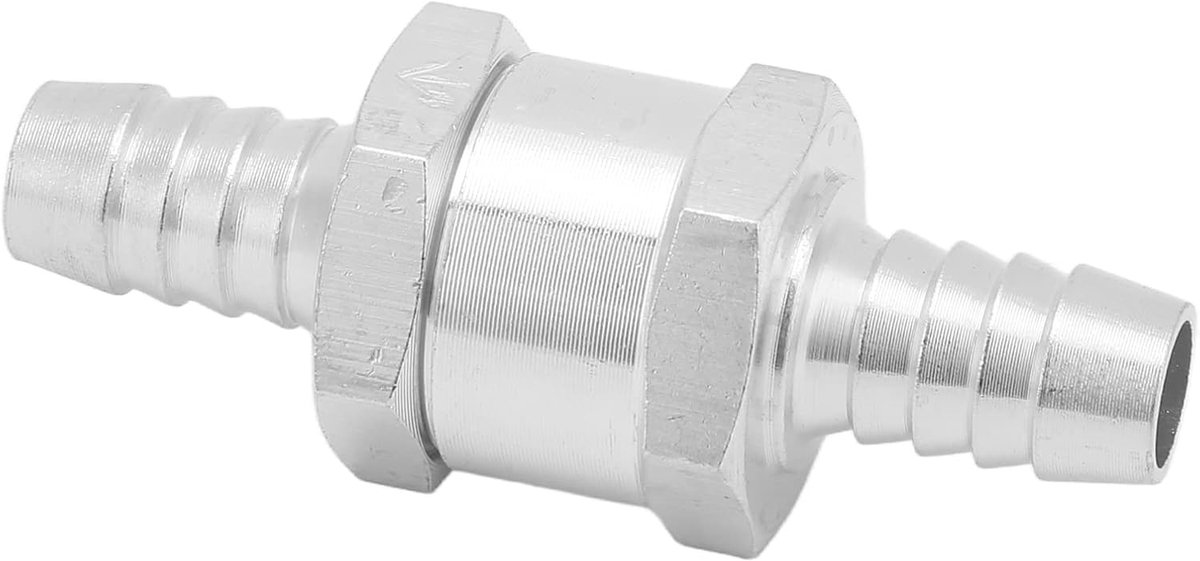 Way Inline Check Valve Non Return Air Water Gas Controle Klep Aluminiumlegering voor Brandstof Benzine Olie Benzine Water (10mm)