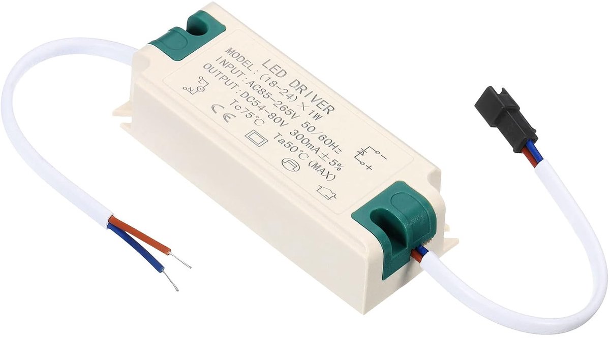 18-24 W 300 mA LED driver, AC 85-265 V uitgang 54-80 V DC stekker constante stroom gelijkrichter transformator externe voeding