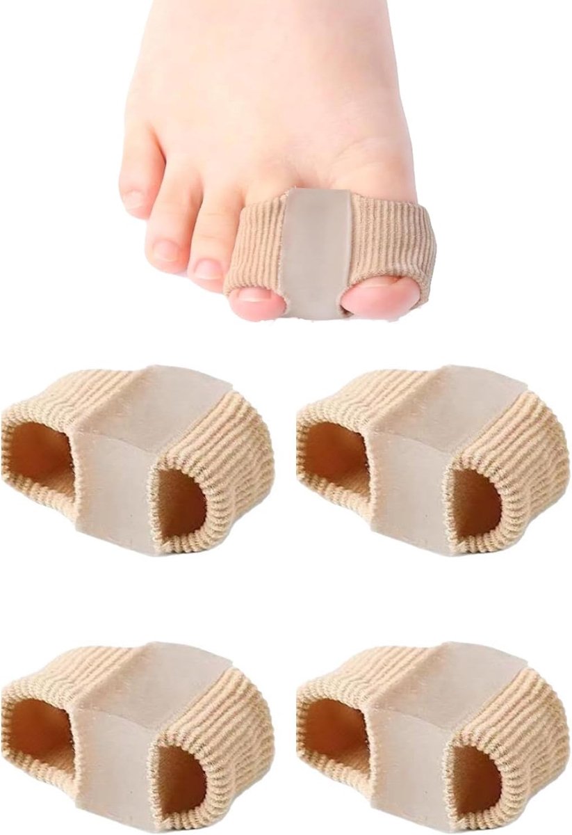Teenspreiders, 4 stuks (2S/2 L), siliconen, anatomische pasvorm om te slapen of in flexibele schoenen