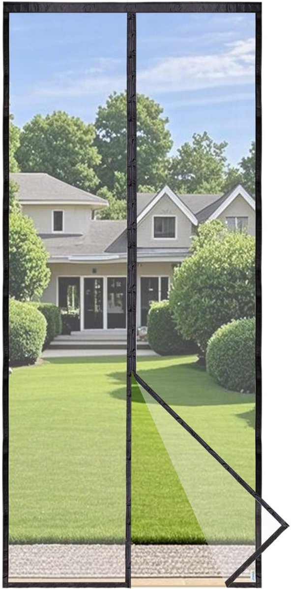 ZRNS® Vliegengordijn Lamellen - Hordeur - Lamellenhor Deur - Vliegengaas - Magnetische Sluiting - 100x240 cm - Zwart