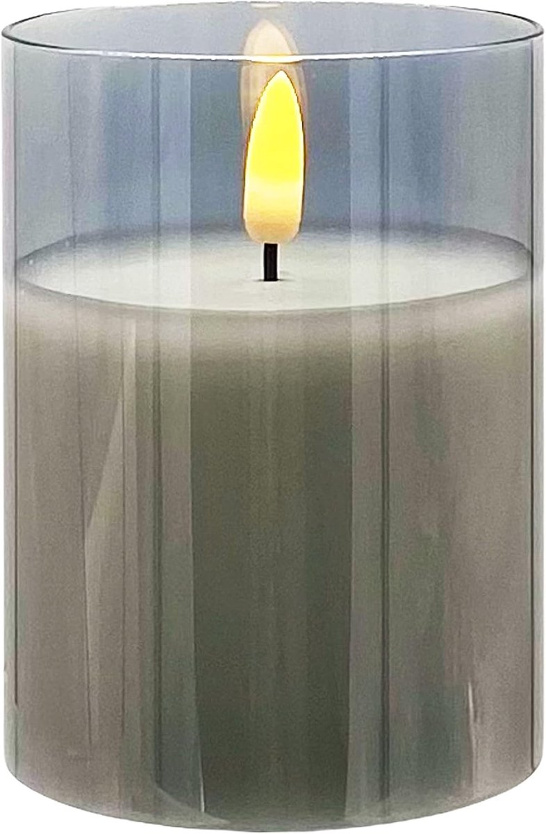 LED Kaars In Glas - 7,5 x 10 Cm