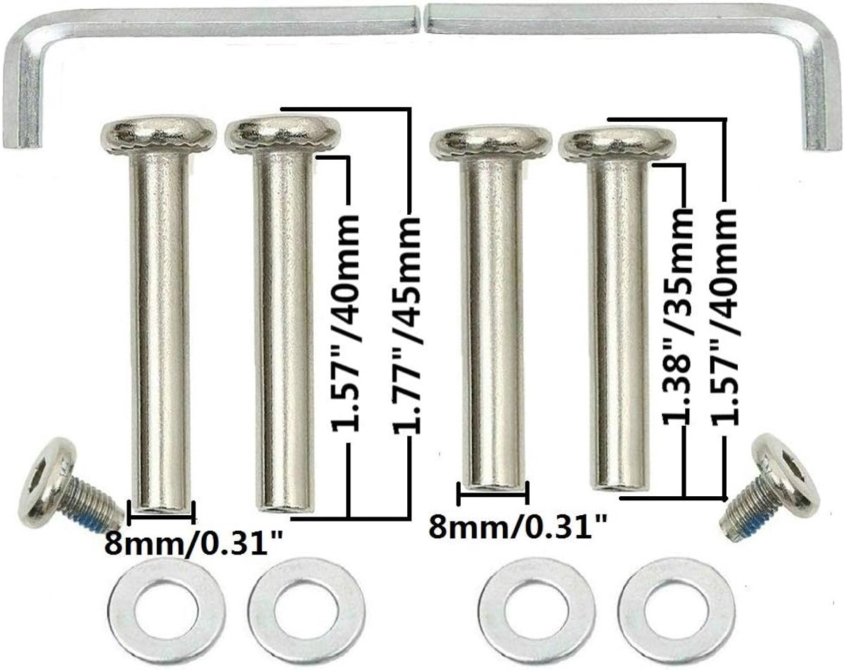 1 paar bagagewielen vervanging 50 x 18 mm met 8 mm lagers 35 mm (1,38 inch) 40 mm (1,57 inch) assensleutels reparatieset voor koffer en inline outdoor skate