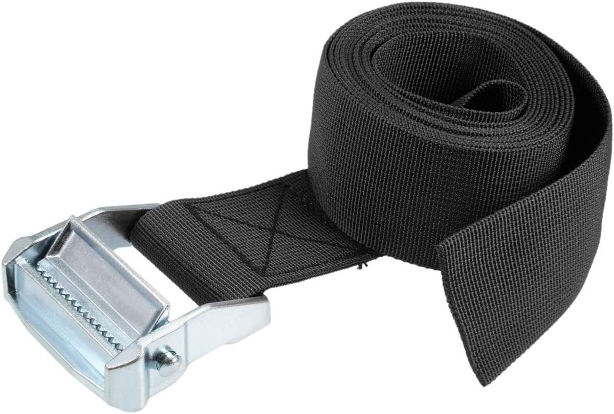 Spanband met klemgesp - 500 kg draagvermogen - Polypropyleen - voor transport - Zwart - 2,5 meter x 50 mm