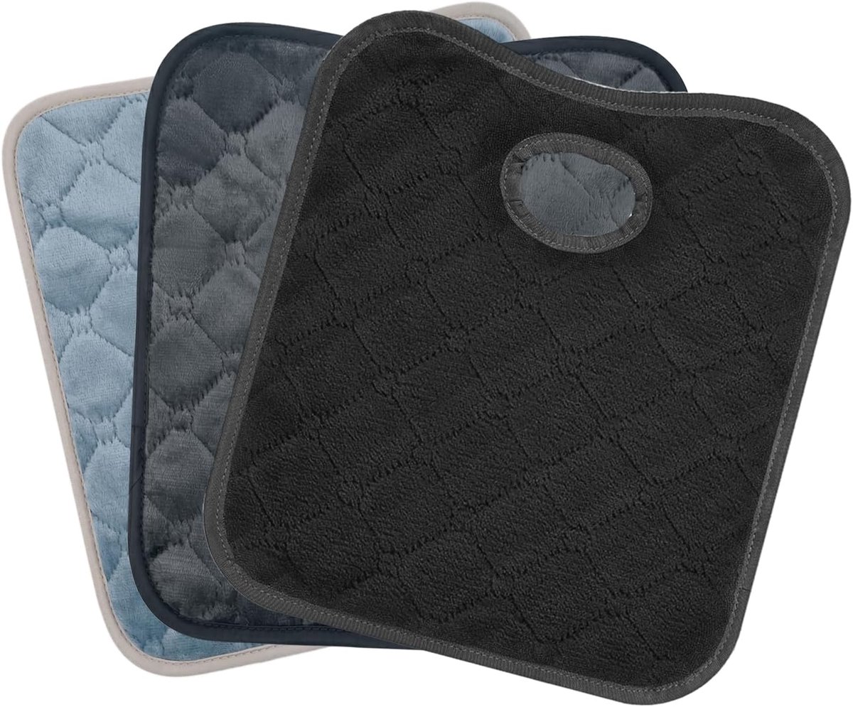 3 Stuks Plasfles Autostoelbeschermer voor Zindelijkheidstraining - Waterdichte Antislip Stoelhoes voor Kinderzitjes, Kinderwagens en Buggy's, 3 Kleuren (Zwart, Donkergrijs, Blauwgrijs)