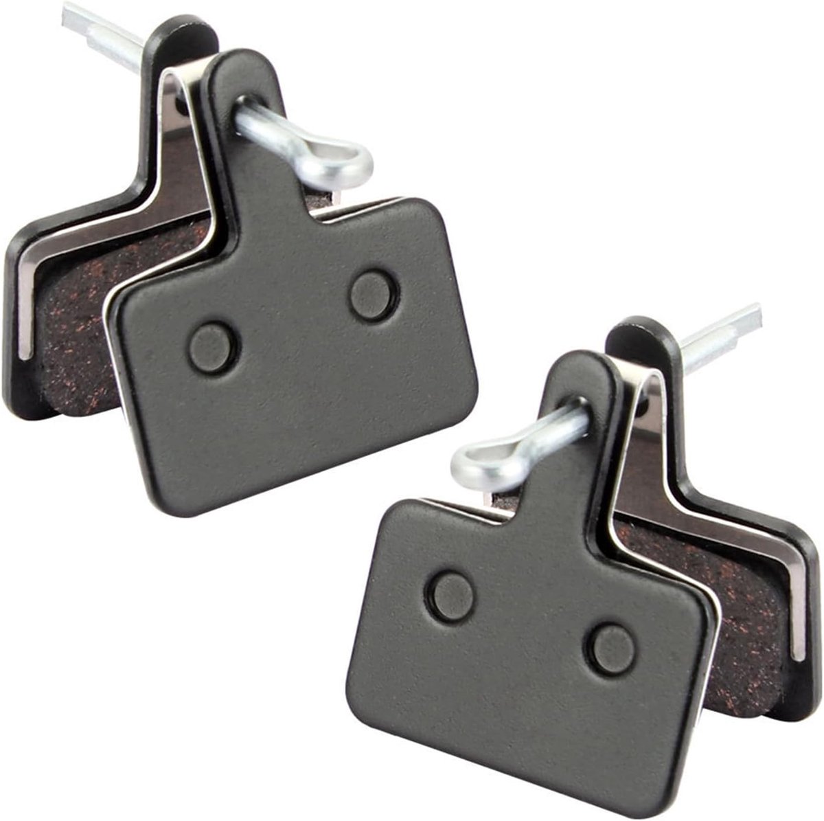 2 paar fietsremblokken, remblokken fiets, schijfrem, Shimano remblokken, voor Shimano B01S B03S Deore Tektro Trp (kunsthars, halfmetaal, metaal)