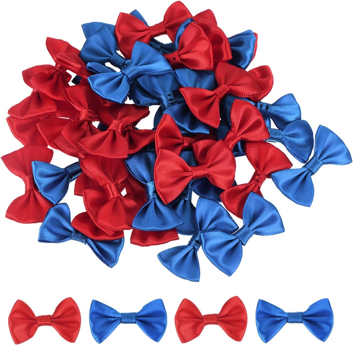 Strikken 3,8 x 2,5 cm mini-strikjes om te knutselen, kleine satijnen strik, groothandel voor doe-het-zelf naaien, scrapbooking, huwelijkscadeau, cadeau, cadeau