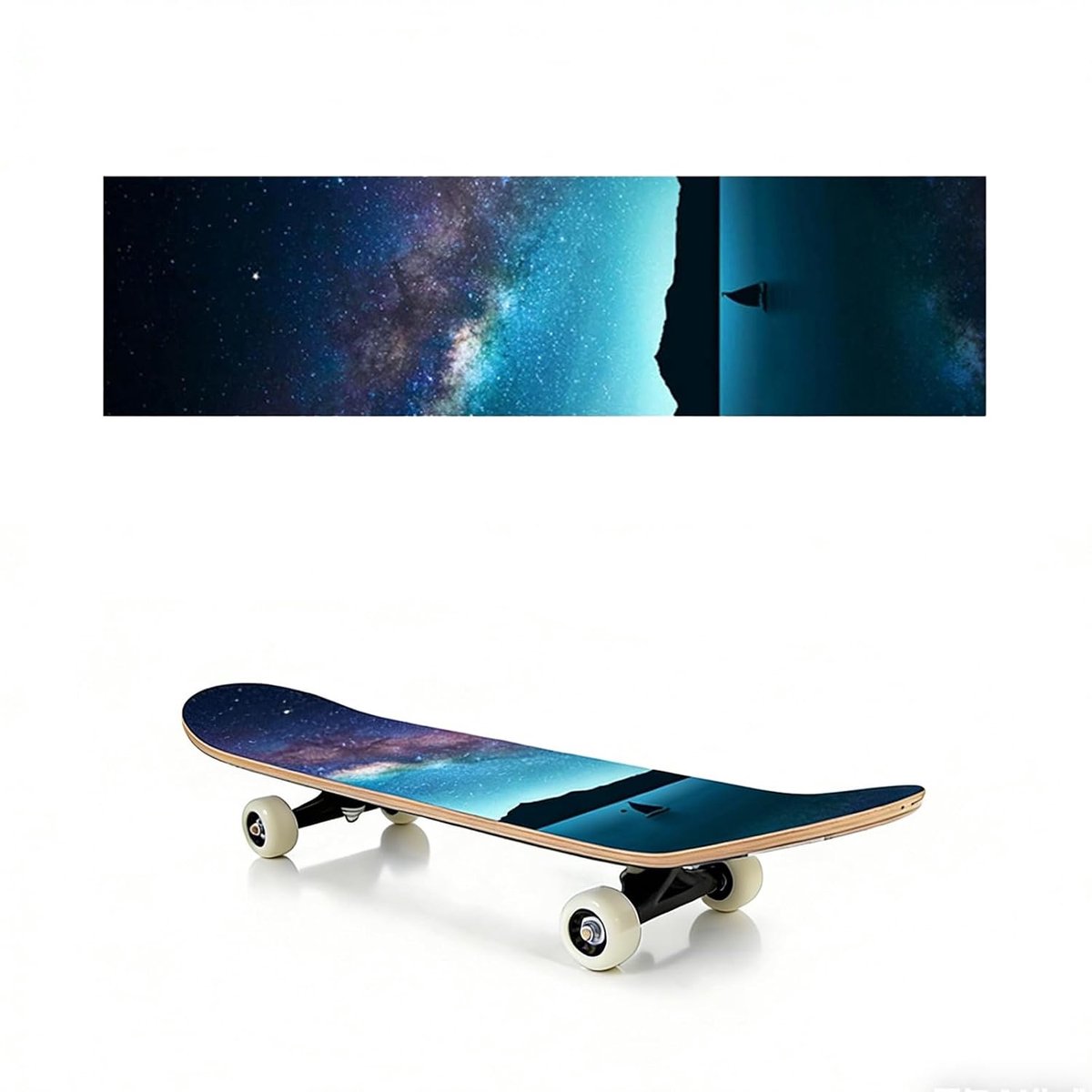 Blad Skateboard, Skateboard schuurpapier, Longboard Griptape, Hoge Slipweerstand voor Longboards, Stunt, Accessoires. (Blauw)