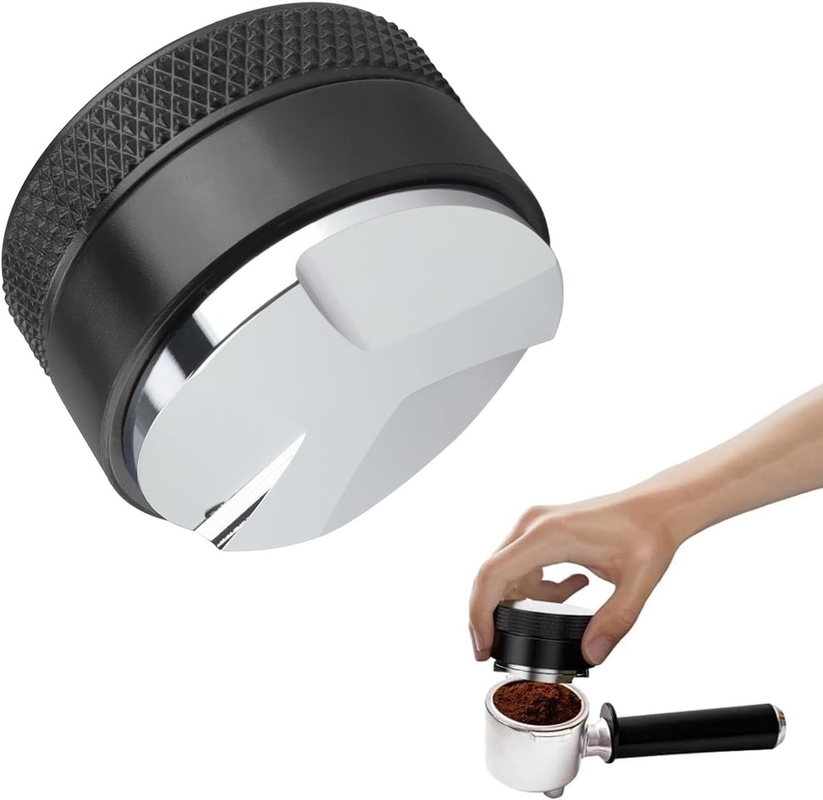 Level 53 mm, koffiedistributeur van aluminiumlegering, tamper 53 mm, afneembare espresso distributeur voor kantoor, camping, outdoor en café