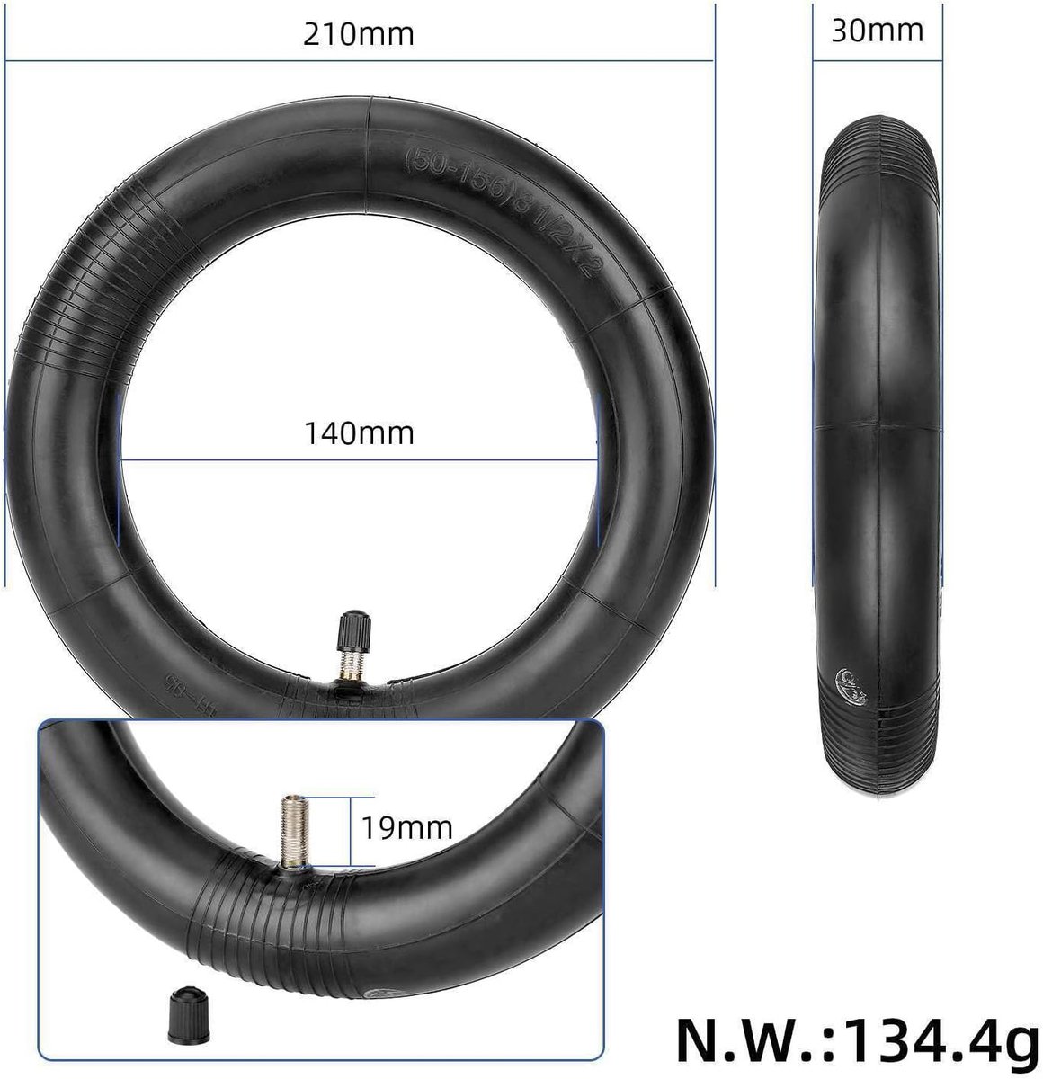9 x 2,3 banden met 8 1/2 x 2 binnenband voor NIU KQi1 / KQi1 Pro / KQi1 Sport elektrische step 9 inch binnen- en buitenbanden e-scooter reservebanden (2 set) – foto 3