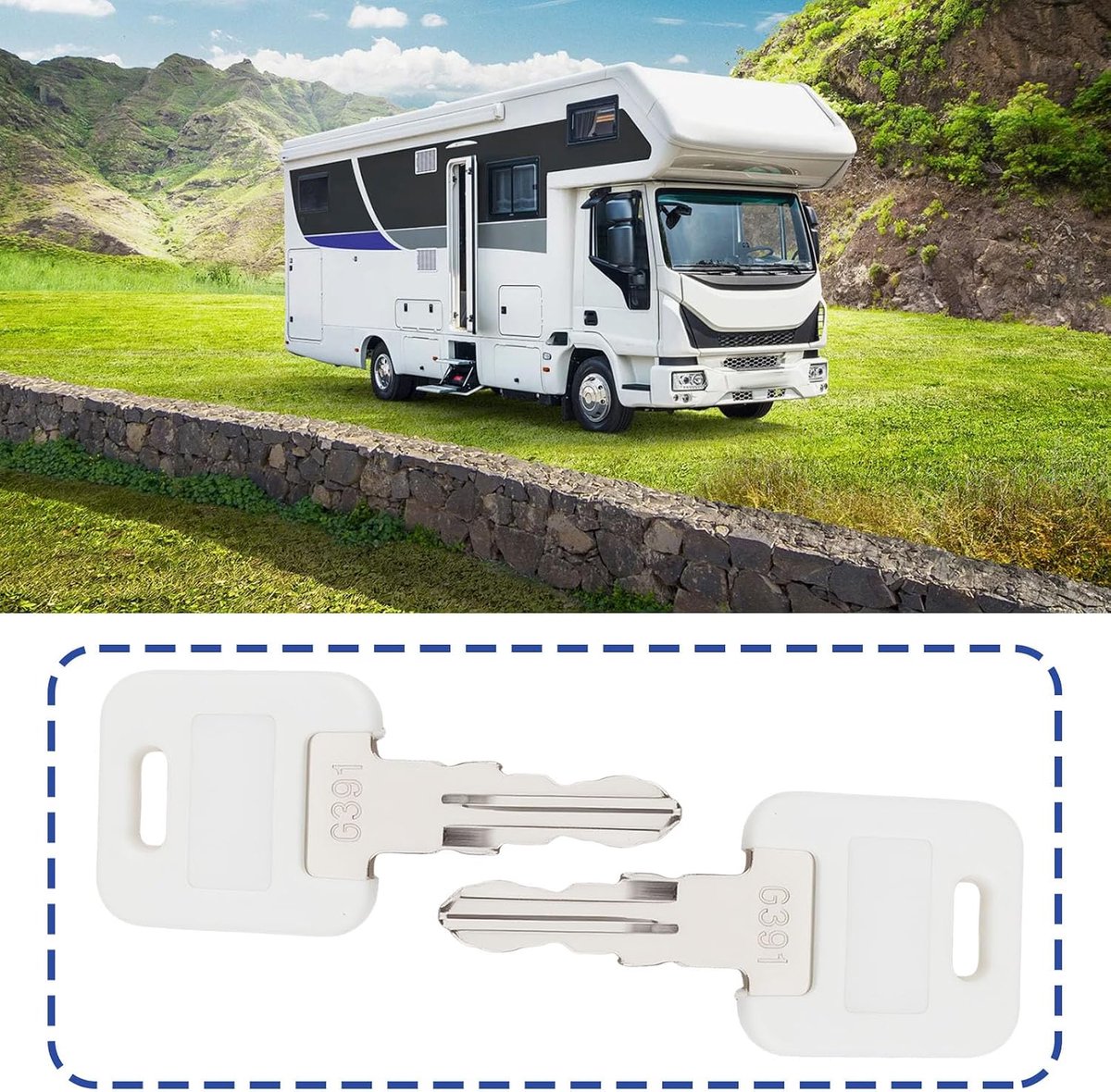 4 Stks RV Bagage Compartiment Deurslot Sleutels G391 Compatibel met Link Compatibel met Fastec