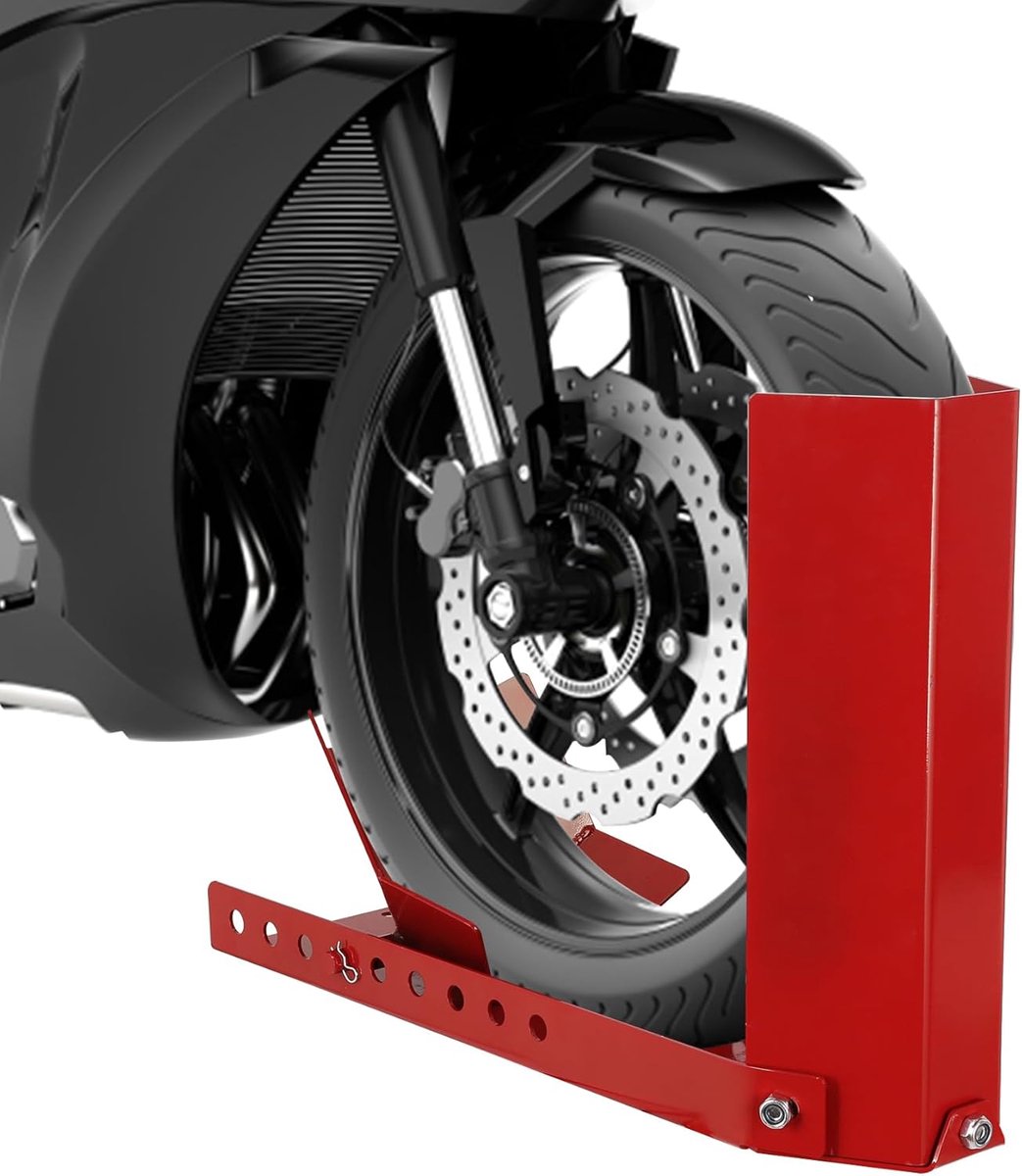 Motorwipwipaanhanger, voorwiel, motorfiets, montagestandaard, 1 stuks voorwielklem, motorstandaard, geschikt voor 8-24 inch banden, transportstandaard wipwip