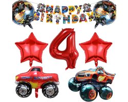 Monster Truck 4 jaar, Monster Truck ballonnen, Monster Truck feestbenodigdheden, decoratie verjaardag Blaz en de Monster Machines ballonnen, accessoires Monster Truck voor