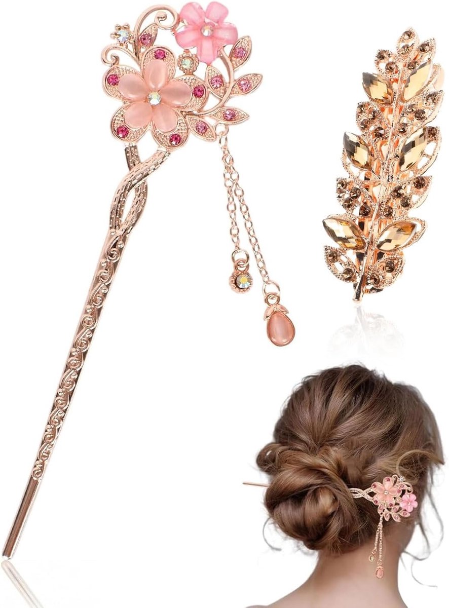 Haarspelden, haarspelden voor dames, haarspelden, decoratieve metalen haarbanden voor vast kapsel voor vrouwen en meisjes