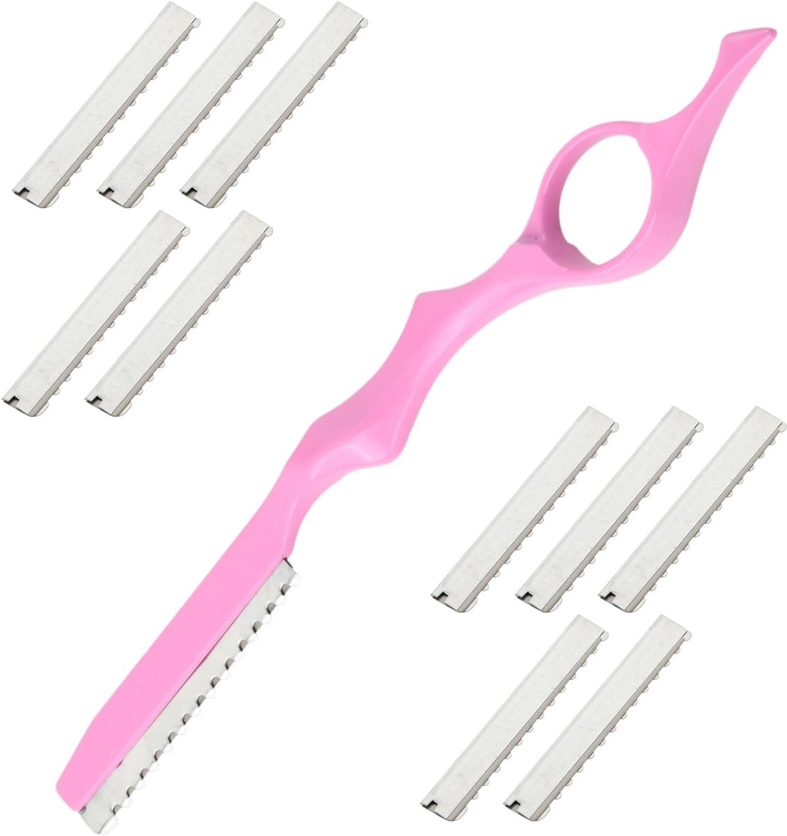 scheermes, 11 stuks haartexturizing cutting styling scheermes roestvrij staal dunner scheerapparaat voor het knippen van haar met vervangende messen voor salon thuis gebruik
