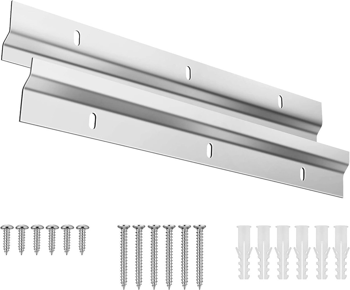 2 stuks metalen Z-klemmen, 30 cm hoog belastbare rail, robuust ophangsysteem met schroeven, eenvoudige fotohanger voor foto's, spiegels, kunstwerken en lijsten