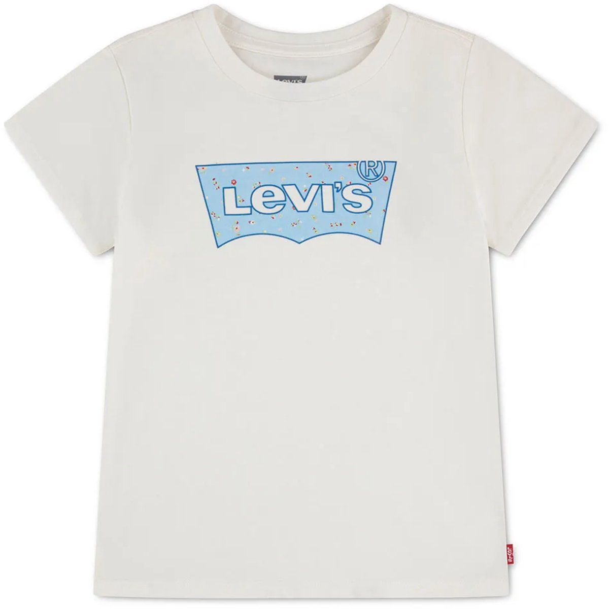Levi´s ® Kids Batwing Seasonal Fill T-shirt Met Korte Mouwen Wit 5 Years Meisje