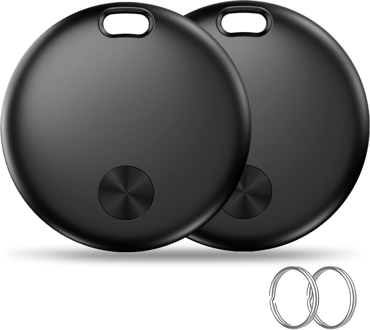 Tracker Tag 2 Pack, sleutelzoeker compatibel met Apple “Where is?” (alleen iOS), bagage-/tas-/portemonnee-tracker, waterdicht IP67, vervangbare batterij (weTag Mini)