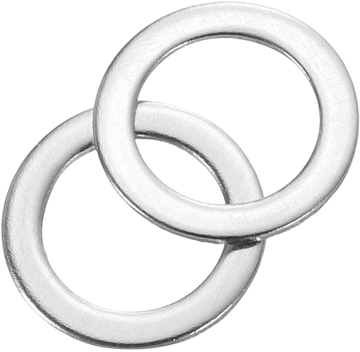 Set van 80 stuks, M6 x 9 x 0,5 mm, 304 roestvrij staal, sluitringen, platte afdichtingen, ringbevestigingen, sluitringen, set voor schroeven, moeren, schroefdraadstang