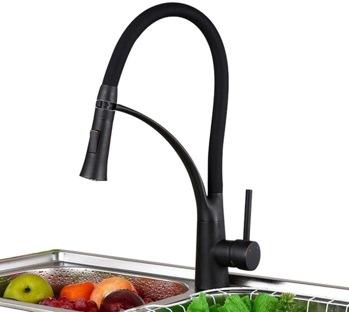 antieke koperen keuken warm en koud water kraan Europese stijl kraan groente wastafel veer trek kraan