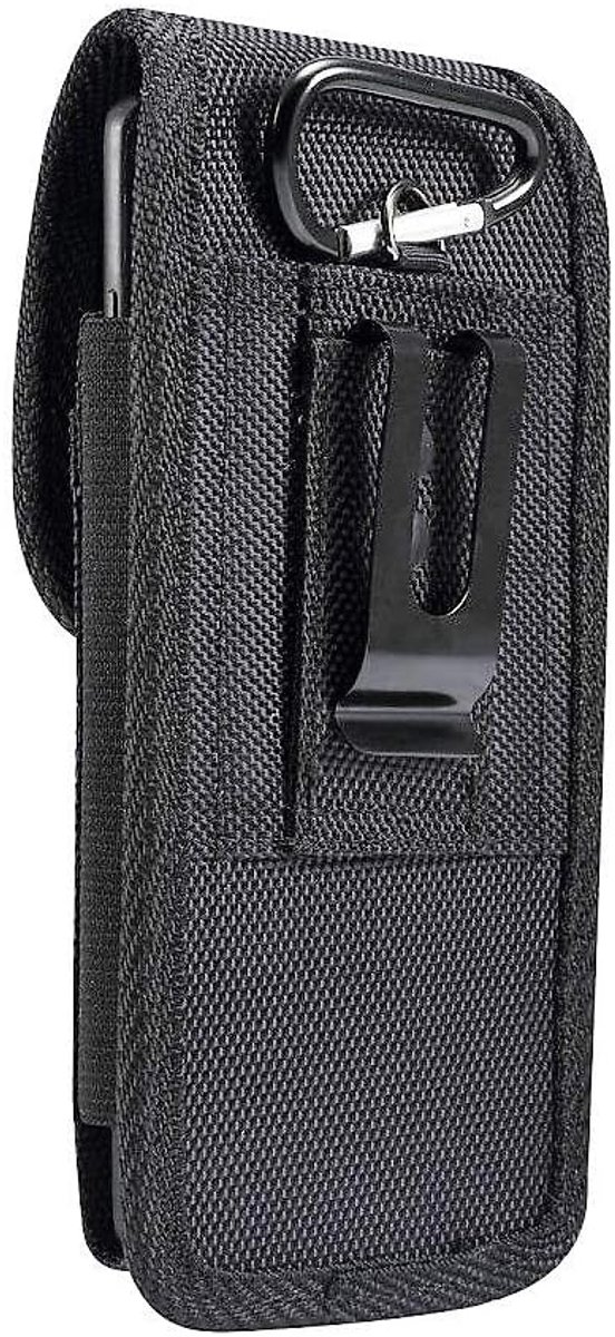 Case Cover Nylon met Metalen Clip Business voor Tecno Mobile W3 Pro (2018) - Zwart