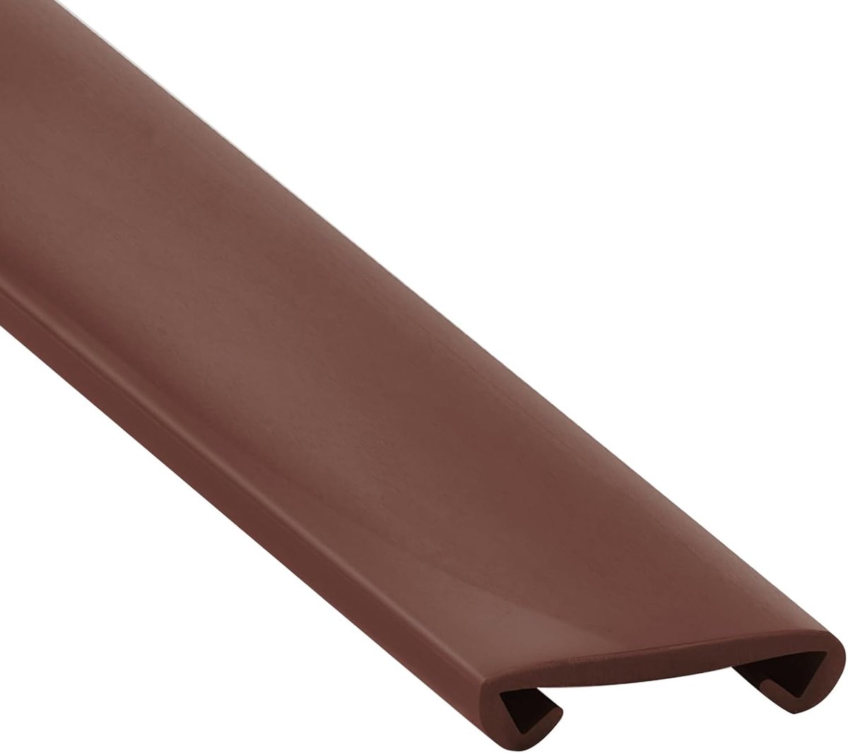 pvc, 40 x 8 mm, kunststof trapleuning, profiel voor trapleuningen, rubber (5 m bruin)