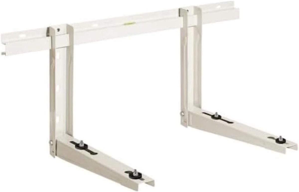 roestvrijstalen wandhouder voor PAC – 160 kg/arm, 550 x 400 x 790 mm, met steunstang en geïntegreerde waterpas, eenvoudige installatie, robuuste constructie