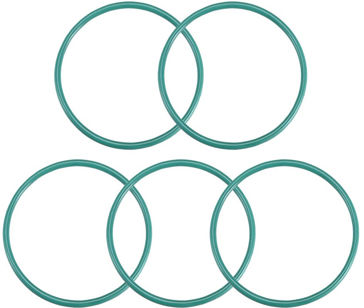 O-ringen FKM afdichting voor machines buisleiding 50 mm AD 45,2 mm ID 2,4 mm breedte groen